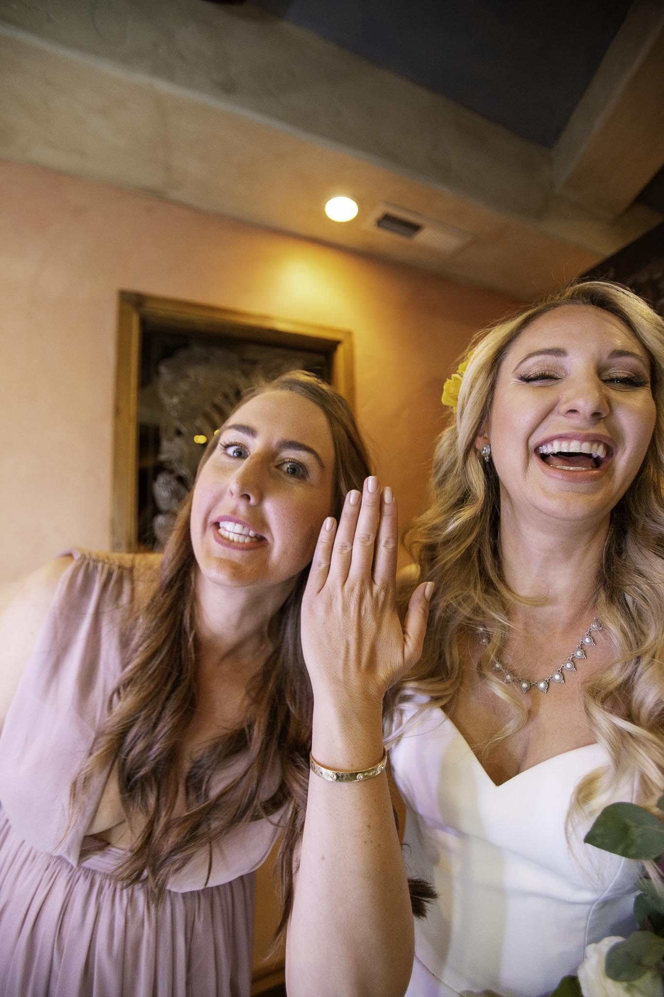 Maid of Honor and Bride, childhood friends