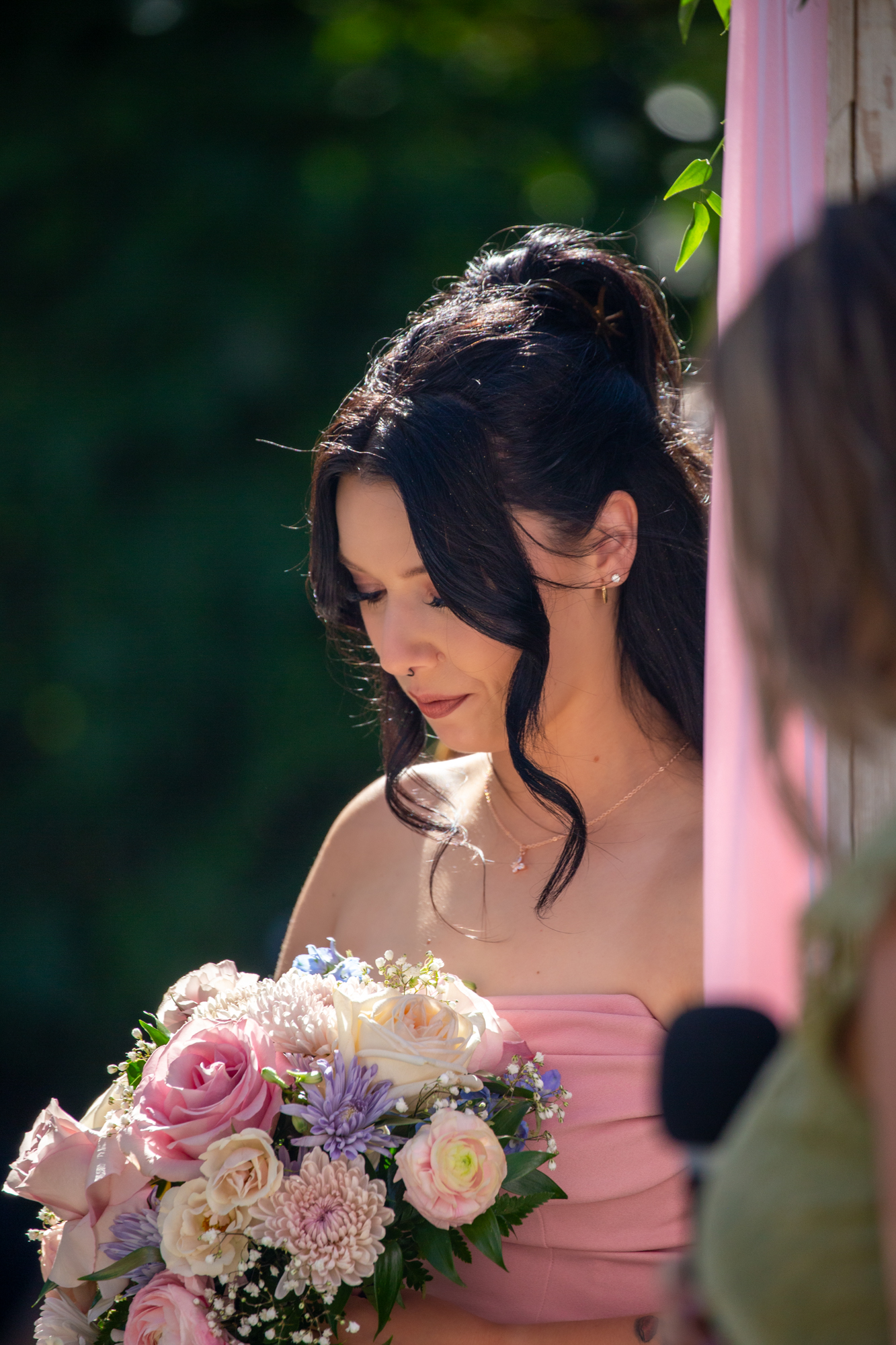 Bridesmaid in the perfect lighting at Lavender Ridge