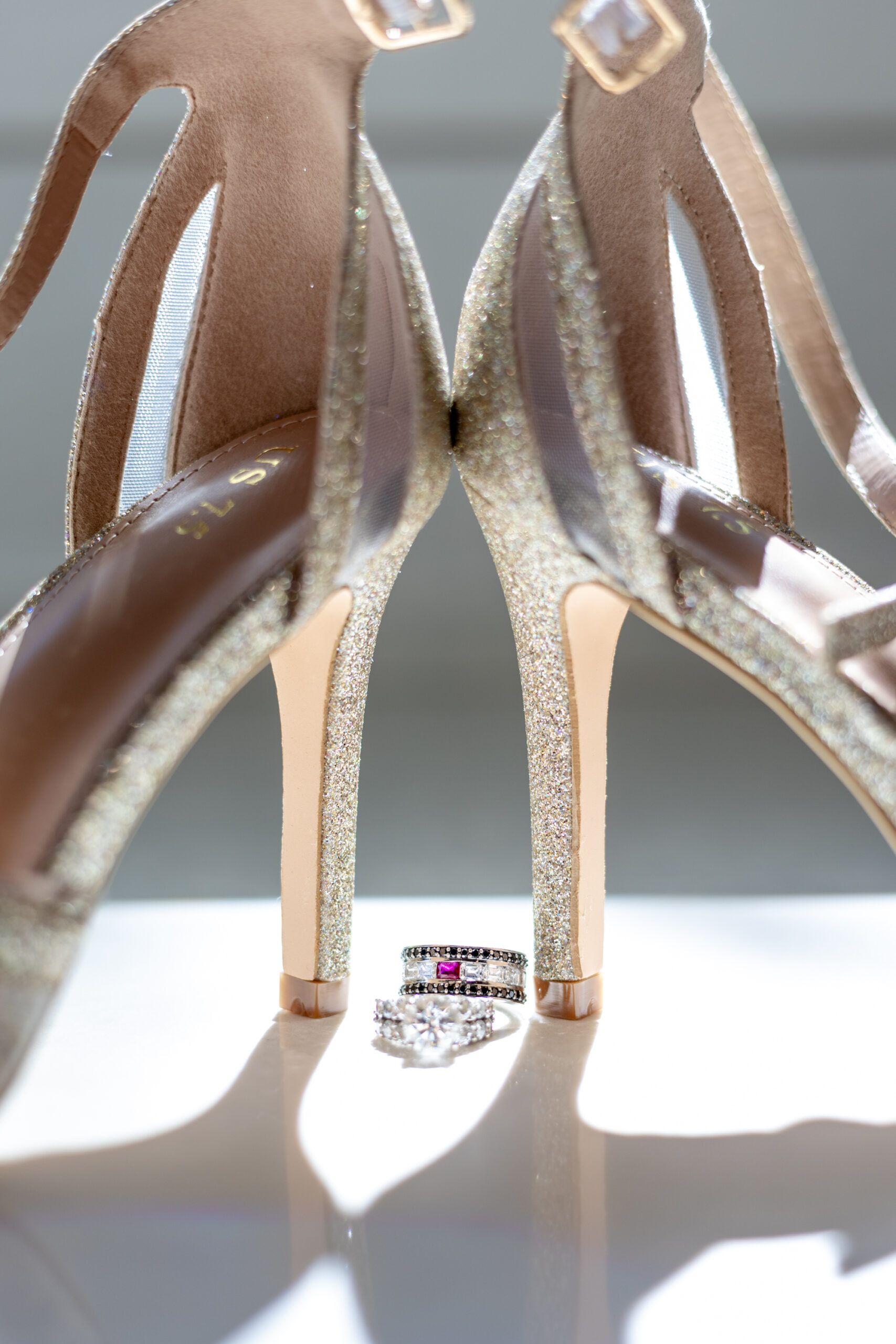 Wedding Shoes, in the sunlight