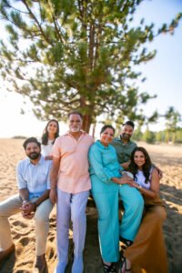 Family from India came to Lake Tahoe for a Family Portrait Session