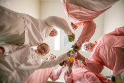 Cheers to the groomsman in Fallon Nevada wedding