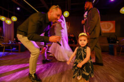 Party on the dance floor in Lake Tahoe wedding