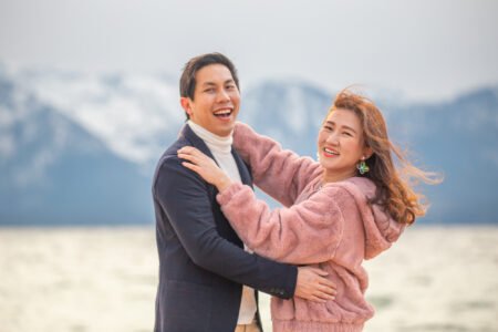 They just saw Lake Tahoe for the first time! al the way from Japan!