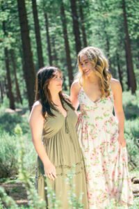Sisters on family vacation photos